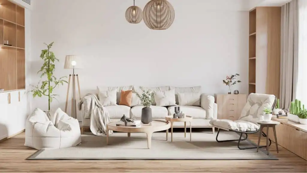 Local residential cleaning service refreshing a stylish living area.